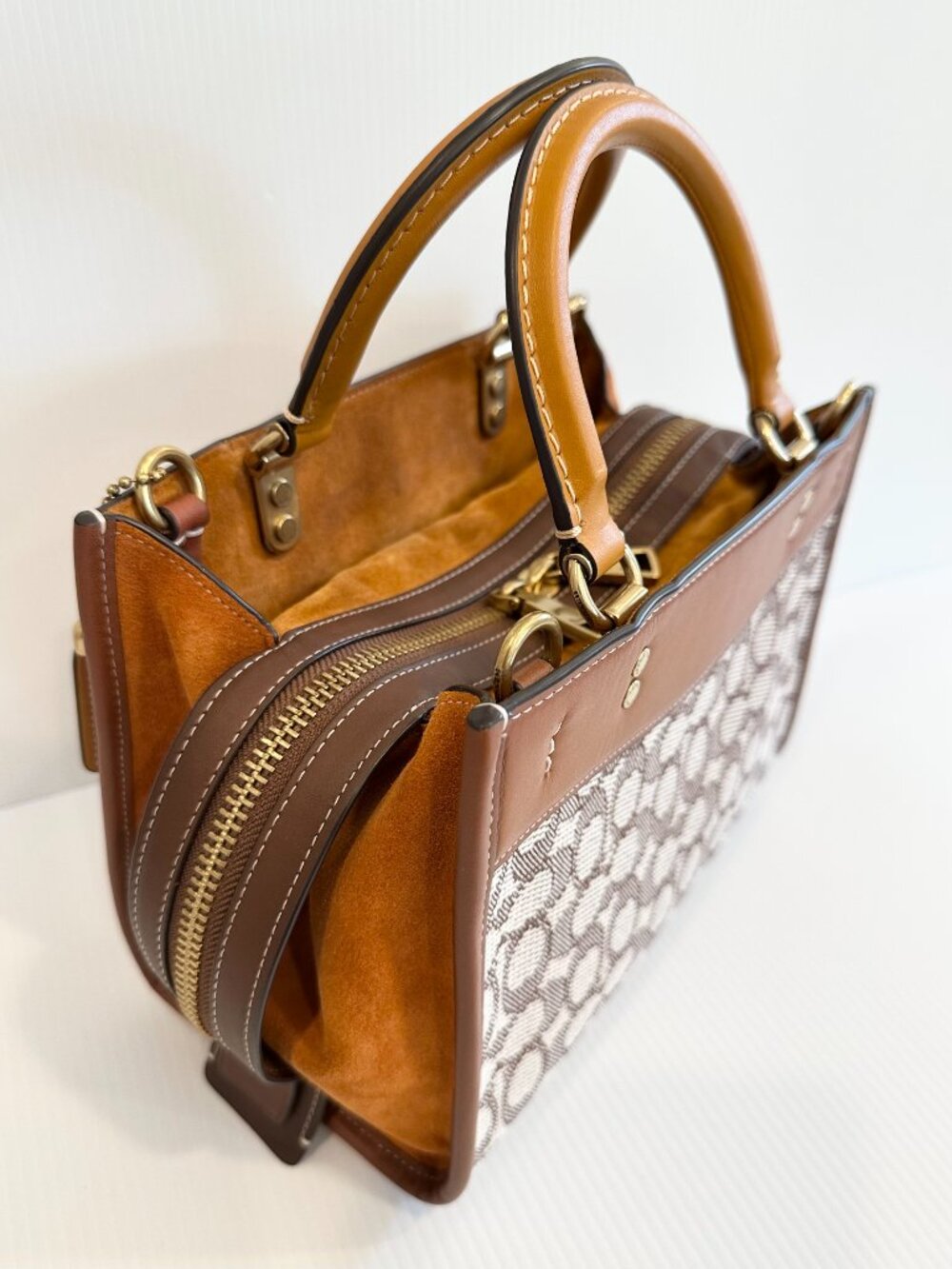 COACH Rogue 25 Signature Textile Jacquard – Brown/Tan - Picture 5 of 16